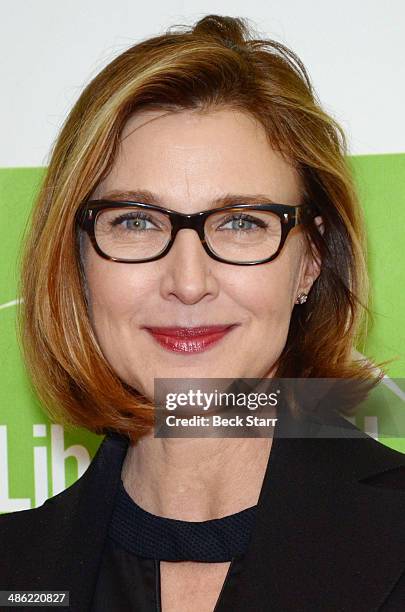 Actress Brenda Strong arrives at Liberty Hill's Upton Sinclair Annual Awards Dinner at The Beverly Hilton Hotel on April 22, 2014 in Beverly Hills,...