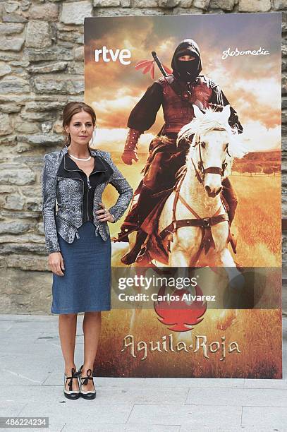 Actress Myriam Gallego attends "Aguila Roja" new season photocall during the 7th FesTVal Television Festival 2015 at the Escoriaza-Esquivel Palace on...