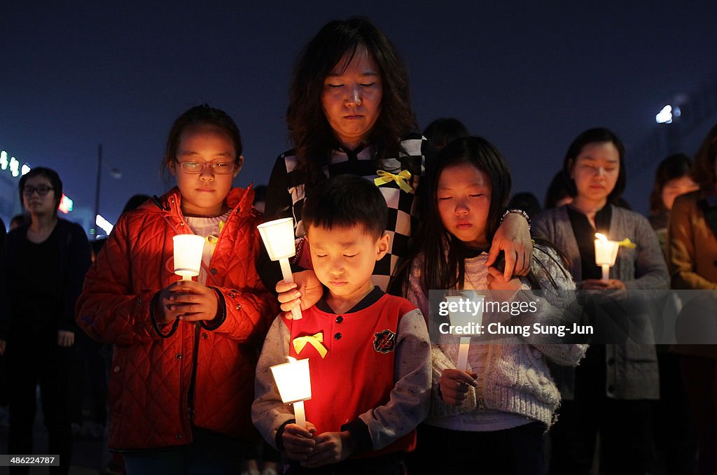 Families Mourn Loss At Group Memorial Altar In Ansan
