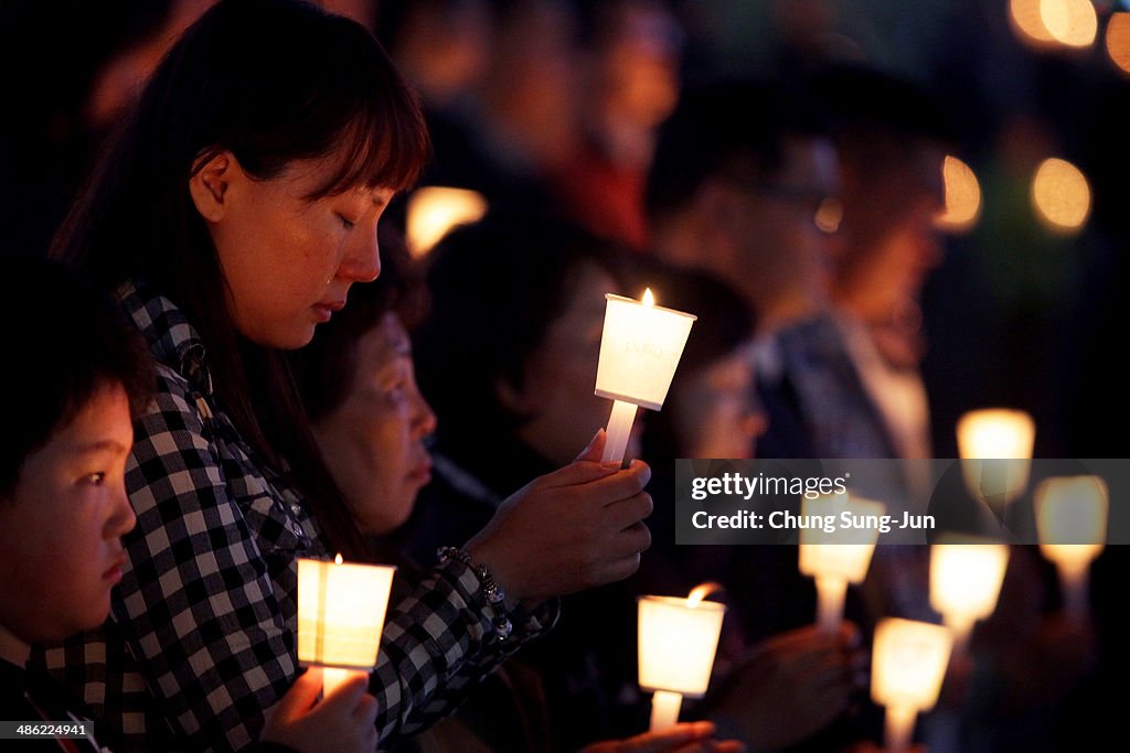 Families Mourn Loss At Group Memorial Altar In Ansan