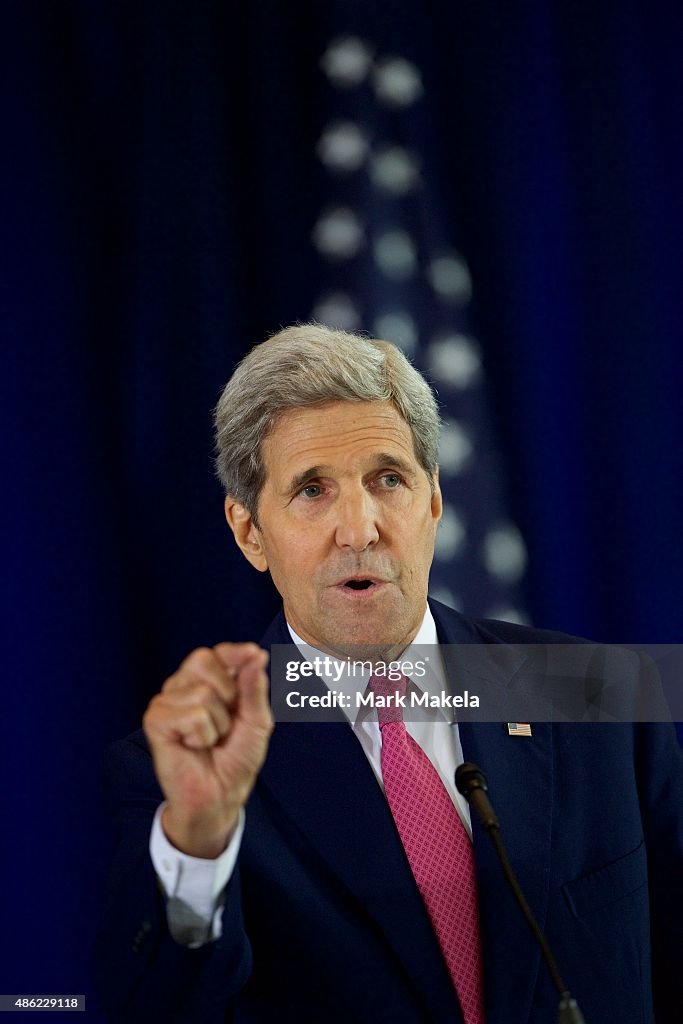 U.S. Secretary of State John Kerry Delivers Speech On Nuclear Agreement With Iran