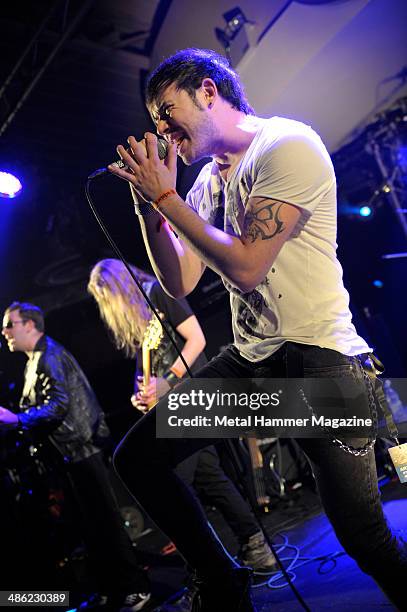 Frontman Matt Black of British rock group Serpentine performing live on stage at Hard Rock Hell VI : A Fistful Of Rock, on November 30, 2012.