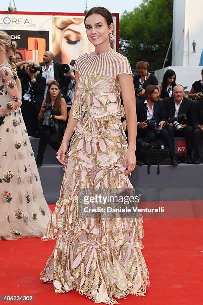 Kasia Smutniak, detail, attends the opening ceremony and premiere of 'Everest' during the 72nd Venice Film Festival on September 2, 2015 in Venice,...