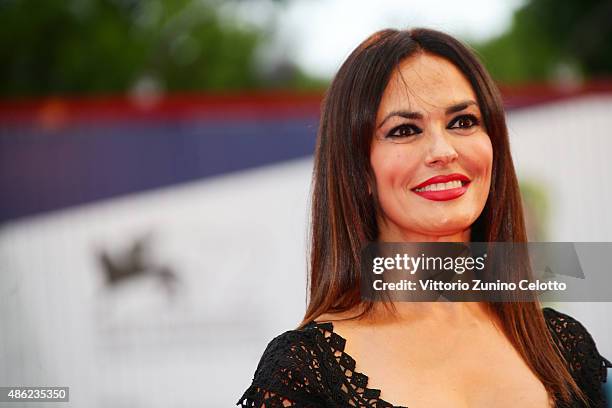 Maria Grazia Cucinotta attends the opening ceremony and premiere of 'Everest' during the 72nd Venice Film Festival on September 2, 2015 in Venice,...