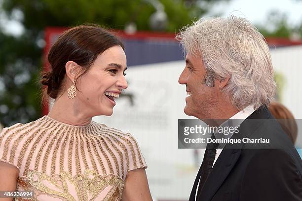 Kasia Smutniak and Domenico Procacci attend the opening ceremony and premiere of 'Everest' during the 72nd Venice Film Festival on September 2, 2015...