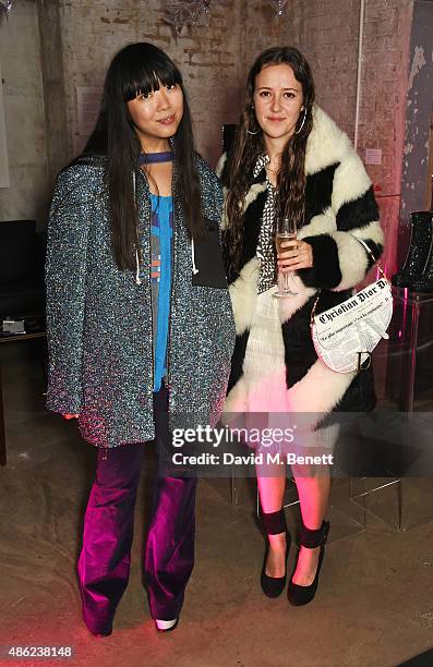 Susie Bubble and Ashley Williams attend as Iconic British fashion label RED OR DEAD and London based NEWGEN design talent Ashley Williams celebrate...