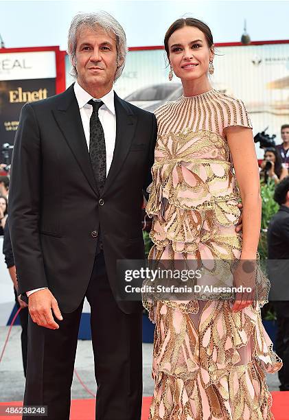 Domenico Procacci and Kasia Smutniak attend the opening ceremony and premiere of 'Everest' during the 72nd Venice Film Festival on September 2, 2015...