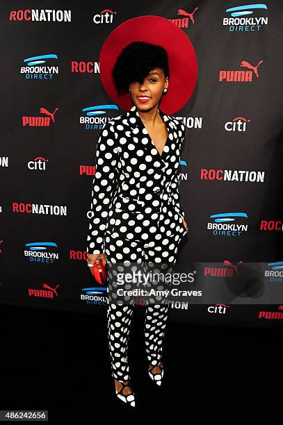 Janelle Monae attends the Roc Nation Grammy Brunch 2015 on February 7, 2015 in Beverly Hills, California.