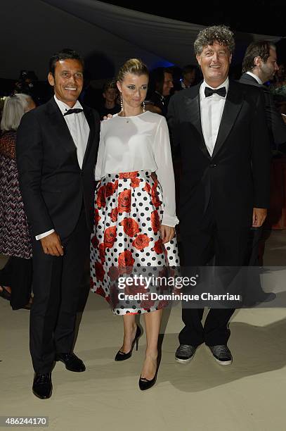 Angelo Quarti, Grazia Zuccarini and Alberto Noe attend the opening dinner during the 72nd Venice Film Festival on September 2, 2015 in Venice, Italy.