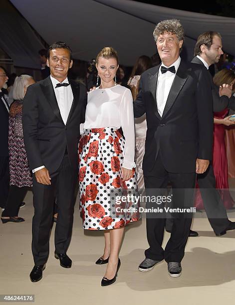 Angelo Quarti, Grazia Zuccarini and Alberto Noe attend the opening dinner during the 72nd Venice Film Festival on September 2, 2015 in Venice, Italy.