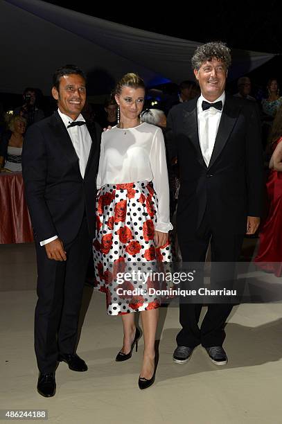 Angelo Quarti, Grazia Zuccarini and Alberto Noe attend the opening dinner during the 72nd Venice Film Festival on September 2, 2015 in Venice, Italy.