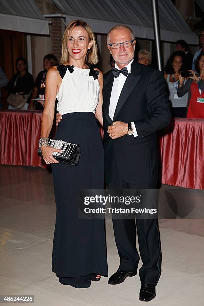 Silvia Grilli and Claudio Ange attend the opening dinner during the 72nd Venice Film Festival on September 2, 2015 in Venice, Italy.