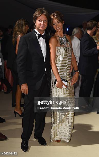 Sara Cavazza Facchini and Mathias Facchini attend the opening dinner during the 72nd Venice Film Festival on September 2, 2015 in Venice, Italy.