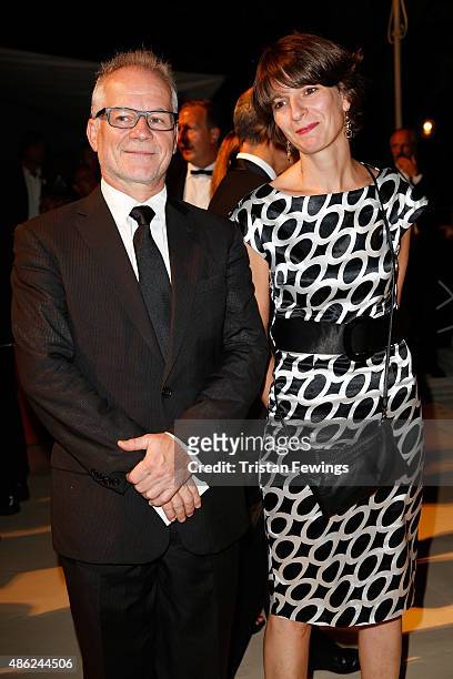 Thierry Fremaux and guest attend the opening dinner during the 72nd Venice Film Festival on September 2, 2015 in Venice, Italy.