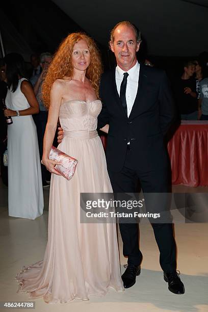 Raffaella Zaia and Luca Zaia attend the opening dinner during the 72nd Venice Film Festival on September 2, 2015 in Venice, Italy.