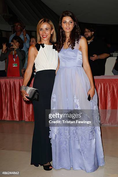 Silvia Grilli and guest attend the opening dinner during the 72nd Venice Film Festival on September 2, 2015 in Venice, Italy.