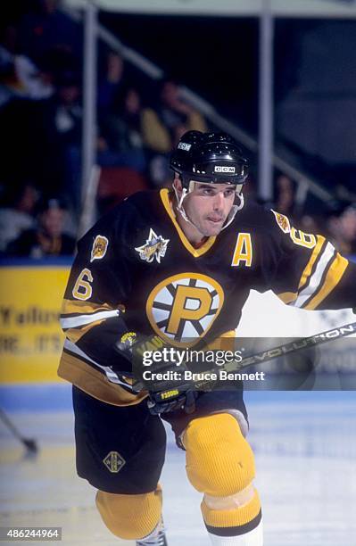 Peter Laviolette of the Providence Bruins skates on the ice during an AHL game circa 1995.