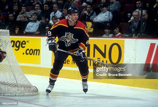 Kirk Muller of the Florida Panthers skates on the ice during an NHL game against the Ottawa Senators on February 11, 1999 at the Canadian Tire Centre...