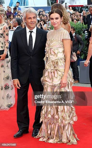 Domenico Procacci and Kasia Smutniak attend the opening ceremony and premiere of 'Everest' during the 72nd Venice Film Festival on September 2, 2015...