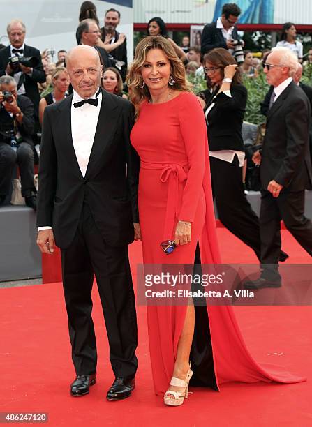 Alessandro Sallusti and Daniela Santanche attend the opening ceremony and premiere of 'Everest' during the 72nd Venice Film Festival on September 2,...