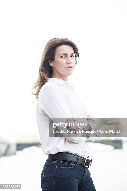 French actress Valerie Kaprisky is photographed for Paris Match on April 01, 2014 in Paris, France.