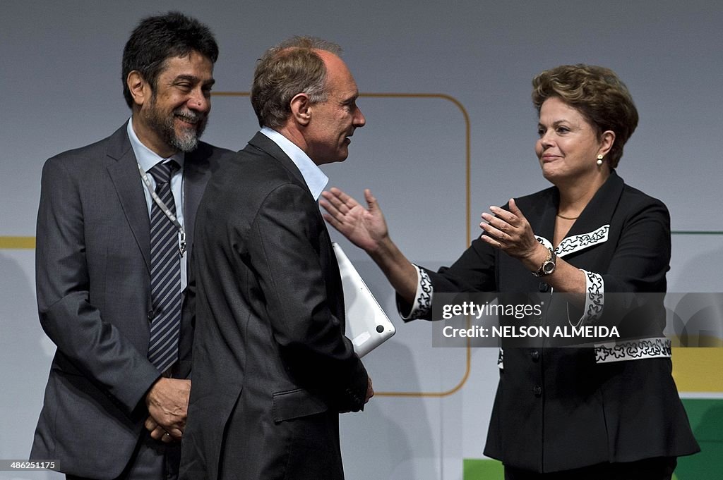 BRAZIL-INTERNET-FORUM-BERNES-LEE-ROUSSEFF