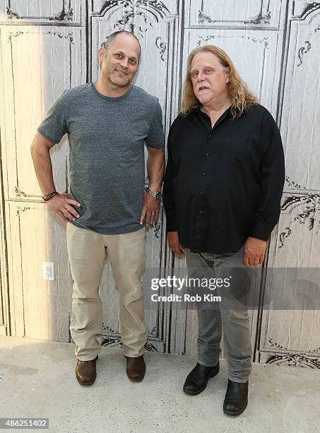 Warren Haynes and Alan Paul attend the AOL BUILD Speaker Series: Warren Haynes Discusses His New Album "Ashes And Dust" at AOL Studios In New York on...