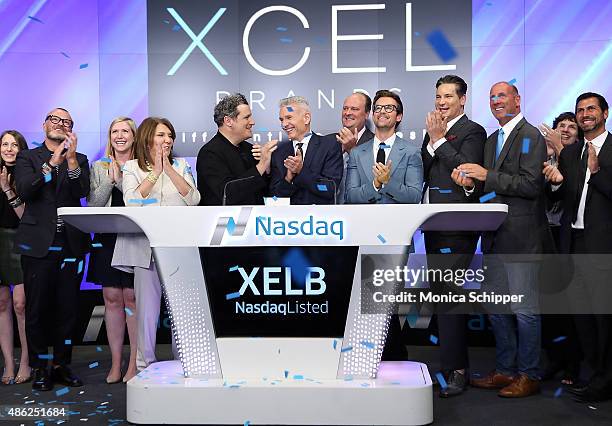 Designer Judith Ripka, fashion designer Isaac Mizrahi, chairman & CEO at Xcel Brands, Inc. Robert D'Loren, NASDAQ vice president David Wicks, stylist...