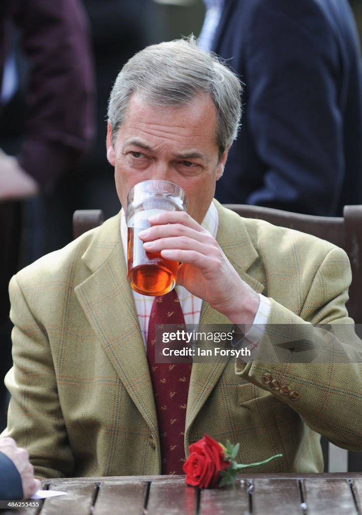 Ukip's Nigel Farage Campaigns Before European Elections