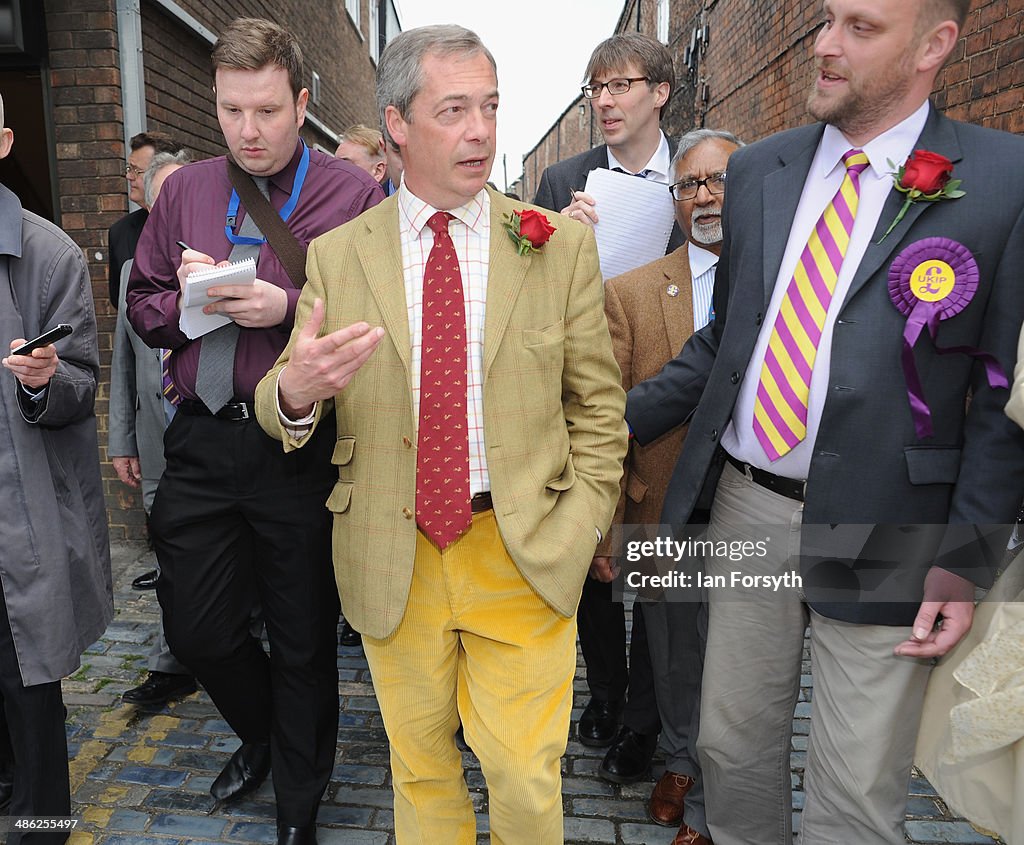 Ukip's Nigel Farage Campaigns Before European Elections