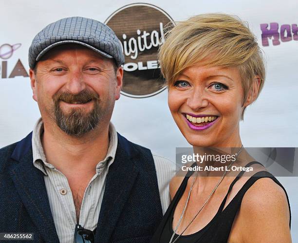 Director Axelle Carolyn and director Neil Marshall arrive for the Etheria Film Night 2015 held at American Cinematheque's Egyptian Theatre on June...