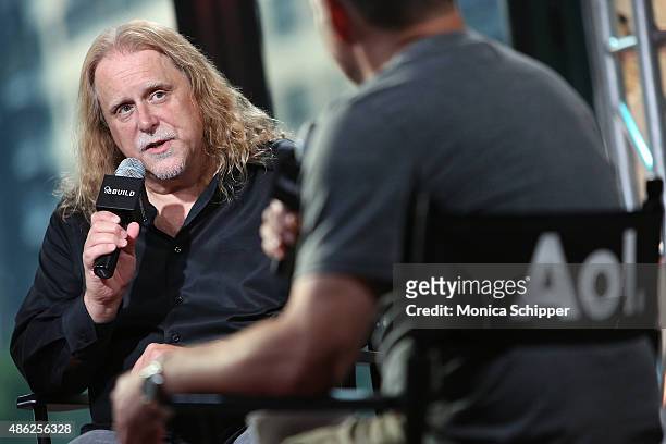 Musician Warren Haynes speaks with moderator Alan Paul at AOL BUILD Speaker Series: Warren Haynes Discusses His New Album "Ashes And Dust" at AOL...