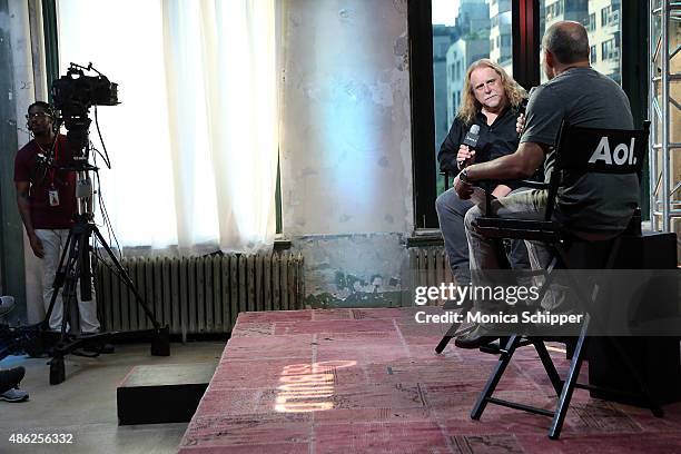 Musician Warren Haynes speaks with moderator Alan Paul at AOL BUILD Speaker Series: Warren Haynes Discusses His New Album "Ashes And Dust" at AOL...