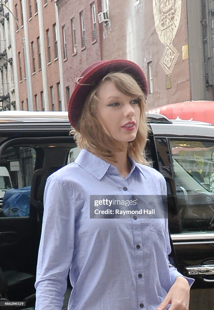 Celebrity Sightings In New York City - April 23, 2014