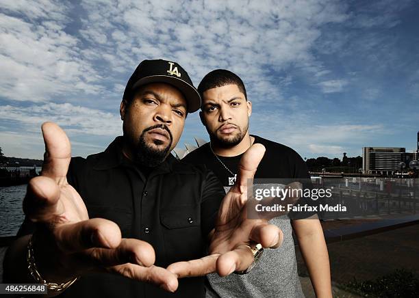 Rapper, Ice Cube, and his son, O'Shea Jackson, Jr., are in Sydney to promote their new movie, Straight Outta Compton, September 2, 2015. Jackson...