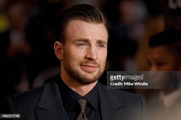 Actor Chris Evans attends the premiere of Radius and G4 Productions' "Before We Go" at ArcLight Cinemas on September 2, 2015 in Hollywood, California.