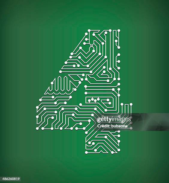 four circuit board royalty free vector art background - resistor stock illustrations