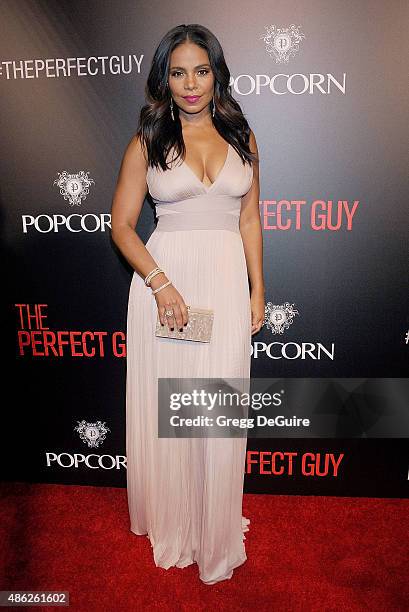 Actress Sanaa Lathan arrives at the premiere of Screen Gems' "The Perfect Guy" at The WGA Theater on September 2, 2015 in Beverly Hills, California.