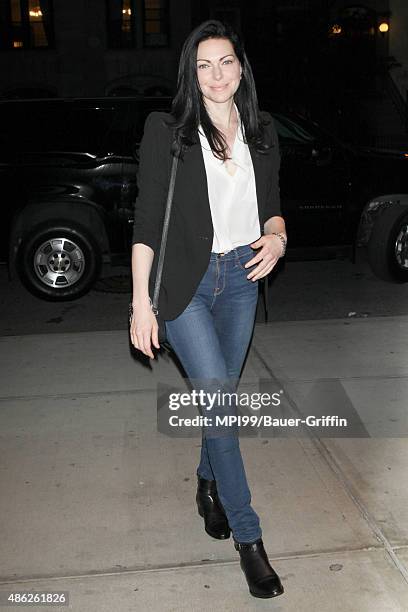 Laura Prepon arrives at the "Addicted to Fresno" Premiere at the SVA Theater on September 02, 2015 in New York City.