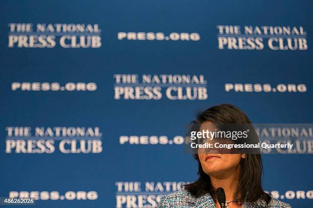 September 2: South Carolina Gov. Nikki Haley speaks during a luncheon on her "Lessons from the New South," at the National Press Club in Washington,...