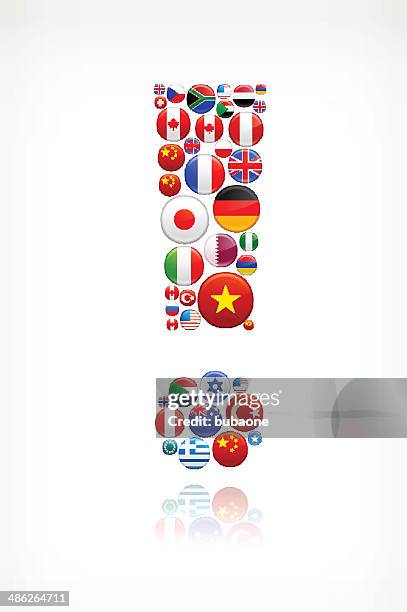 exclamation point world flags royalty free graphic - us eu flags stock illustrations