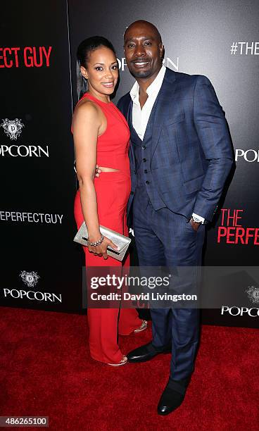 Actor Morris Chestnut and wife Pam Byse attend the premiere of Screen Gems' "The Perfect Guy" at the WGA Theater on September 2, 2015 in Beverly...