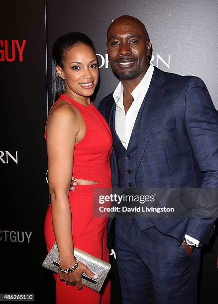 Actor Morris Chestnut and wife Pam Byse attend the premiere of Screen Gems' "The Perfect Guy" at the WGA Theater on September 2, 2015 in Beverly...