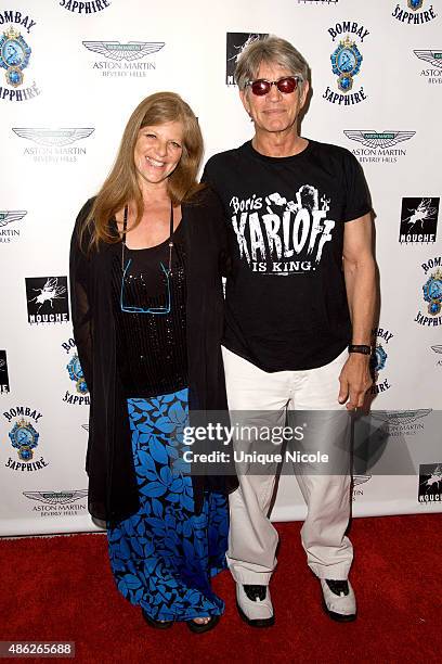 Eric Roberts and Eliza Roberts arrive at the VIP opening reception for "Dis-Ease" - an evening of fine art with Billy Morrison at Mouche Gallery on...