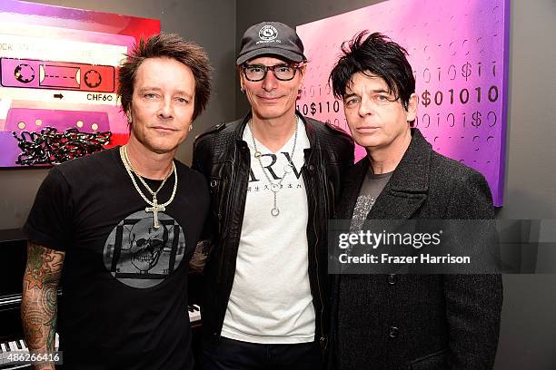 Musician/artist Billy Morrison , musicians Steve Vai and Gary Numan attend an VIP Opening Reception For "Dis-Ease" An Evening Of Fine Art With Billy...