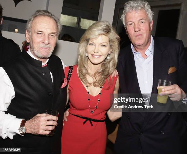 Writer Mark Shand and guests attend Faberge Big Egg Hunt Cocktail Countdown event on January 28, 2014 in New York City, New York.