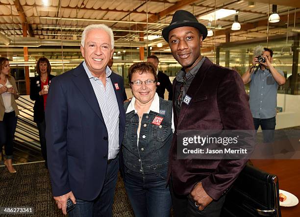 Co-founder of Guess? Inc. Paul Marciano, Denim Day Founder and Peace Over Violence Executive Director, Patti Giggans and recording artist Aloe Blacc...