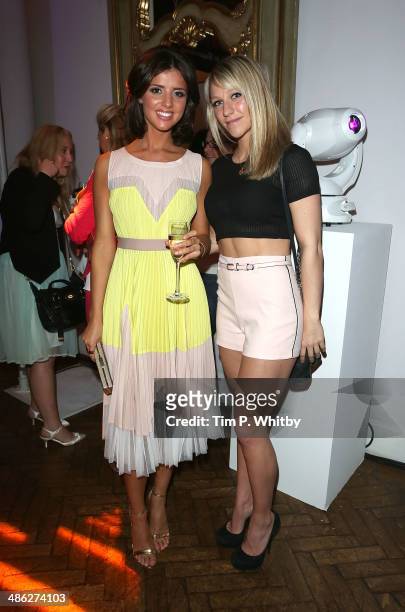 Lucy Mecklenburgh and Chloe Madeley attend the Superdrug 50th Birthday celebration at One Marylebone on April 23, 2014 in London, England.