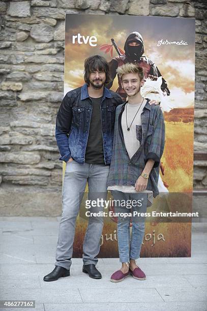 David Janer and Guillermo Campra attend 'Aguila Roja' new season photocall during FesTVal 2015 on September 2, 2015 in Vitoria-Gasteiz, Spain.