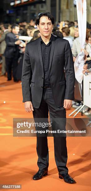 Alberto Ammann attends 'Apaches' premiere during FesTVal 2015 on September 2, 2015 in Vitoria-Gasteiz, Spain.